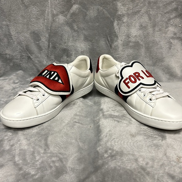 Gucci Ace Web Blind For Love Sneakers Size 36.5 - Picture 8 of 9